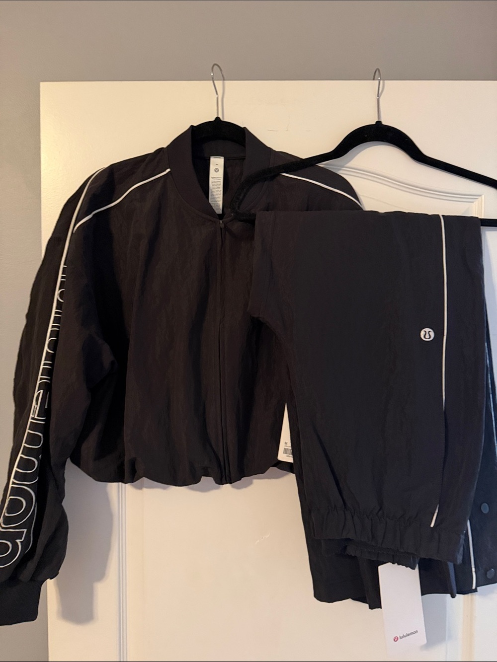 Lululemon Women’s Crinkle Nylon Track Pants and Jacket Wordmark